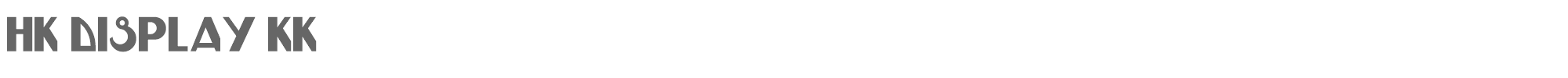 Sample characters HK Display KK Font